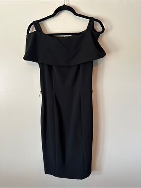Off-Shoulder Black Cocktail Dress